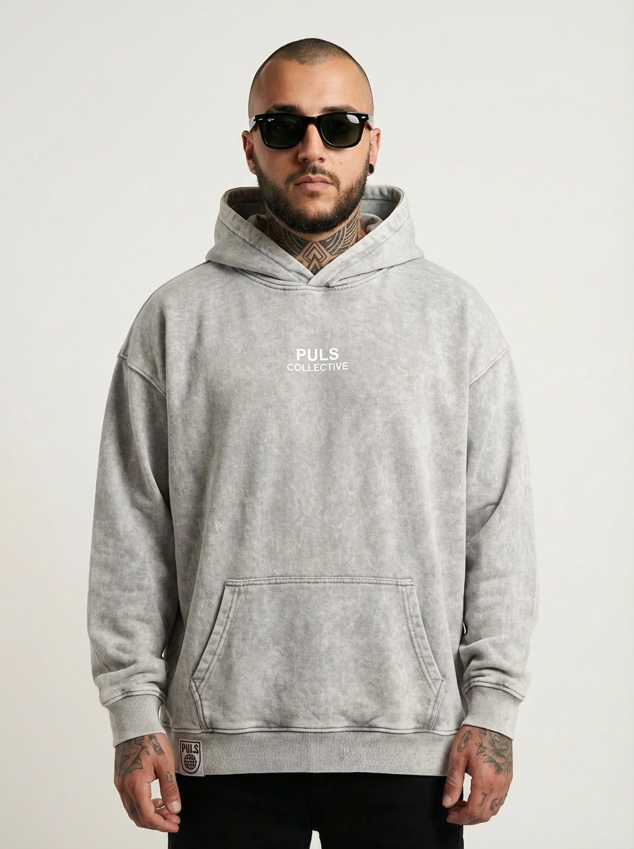 Hoodie "The Puls Collective" Gris
