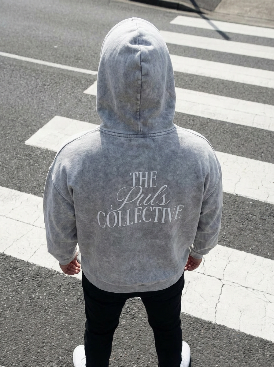 Hoodie "The Puls Collective" Gris